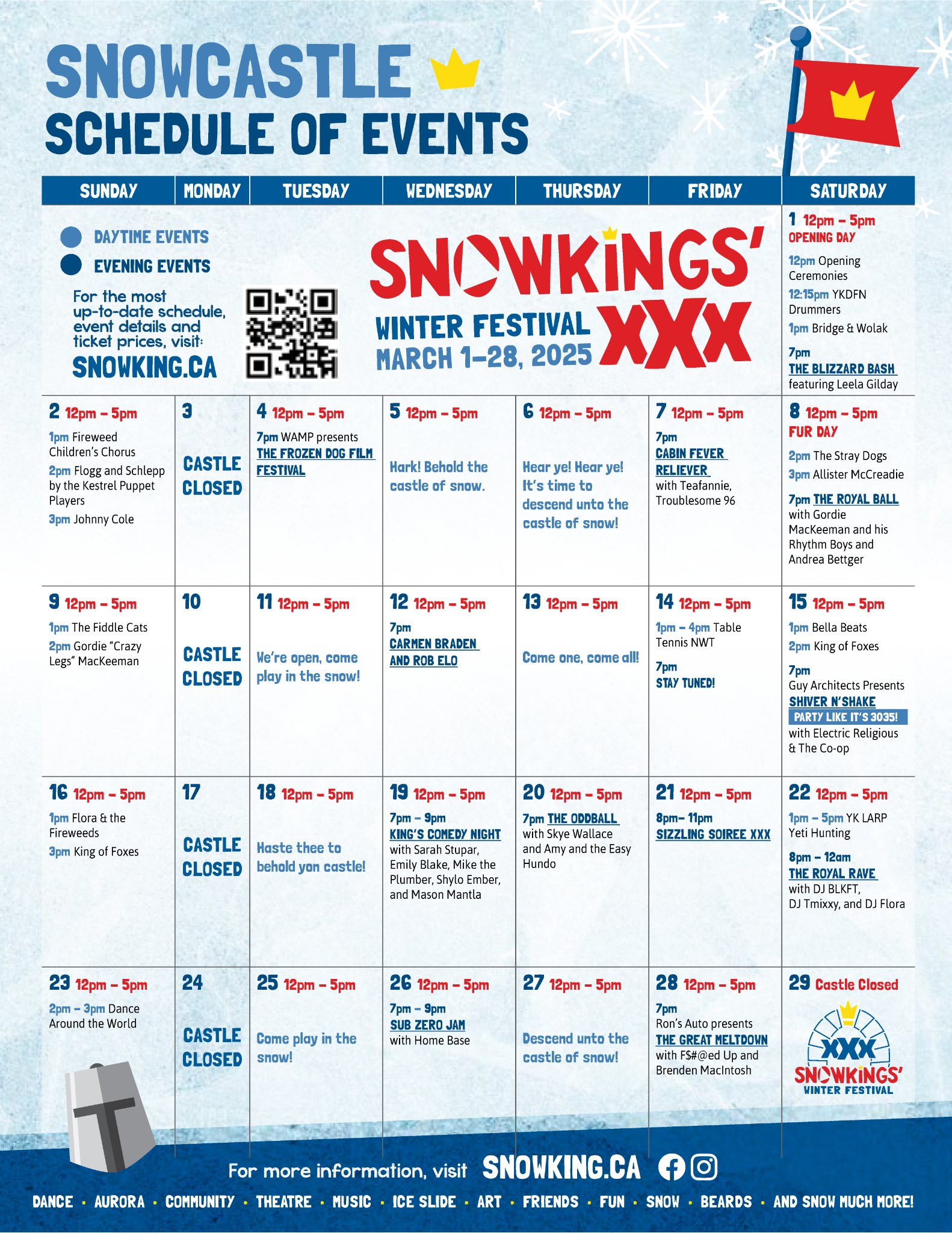 Schedule of Events